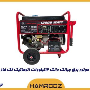موتور برق جیانگ دانگ 12کیلووات اتوماتیک تک فاز مدل JD12000THEB-A-RC