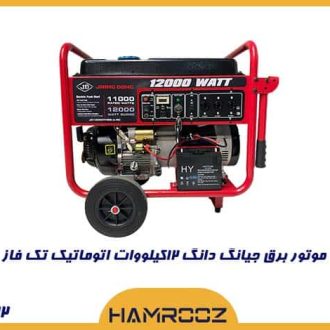 موتور برق جیانگ دانگ 12کیلووات اتوماتیک تک فاز مدل JD12000THEB-A-RC