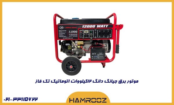 موتور برق جیانگ دانگ 12کیلووات اتوماتیک تک فاز مدل JD12000THEB-A-RC